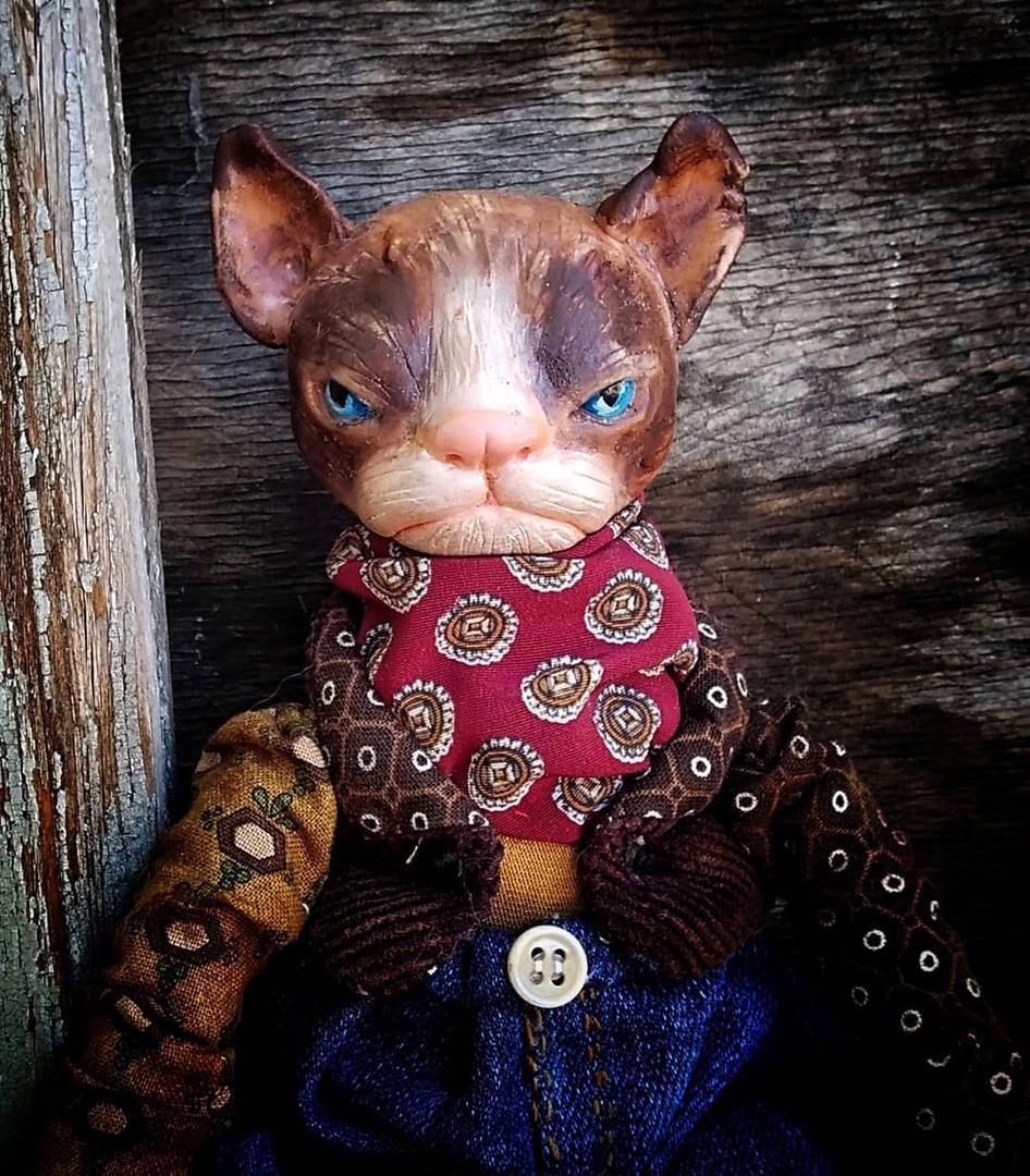 angry cat doll