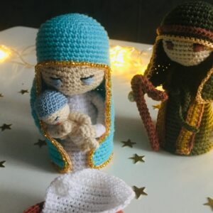 Virgin Mary, Joseph, Jesus in the manger