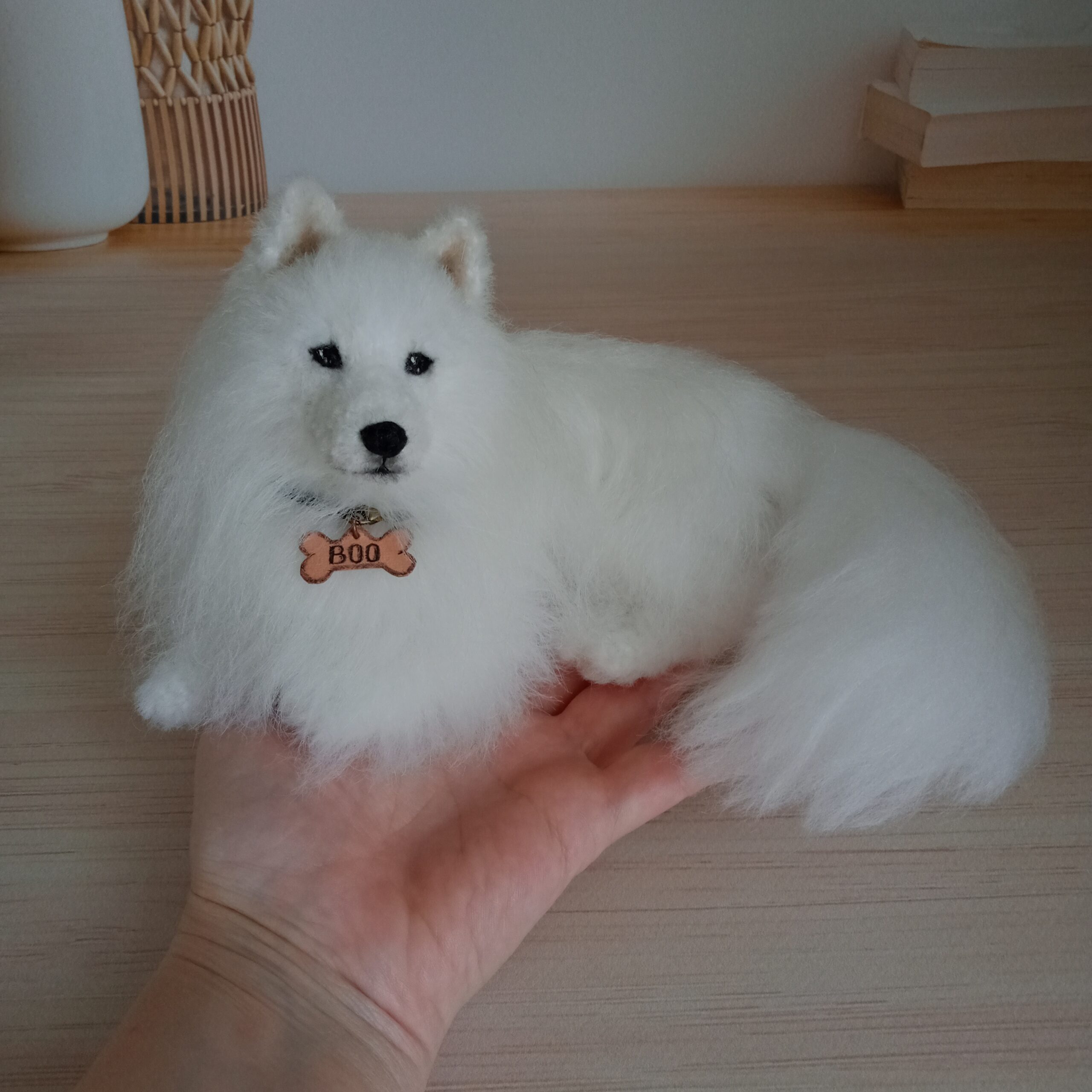 Made to order Miniature realistic crochet Samoyed - DailyDoll Shop