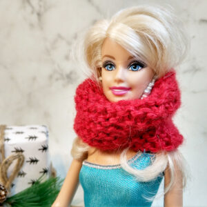 Neckwarmer for Barbie dolls knitting pattern