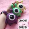 little alien amigurumi, pattern pdf format, solid crocheted toy