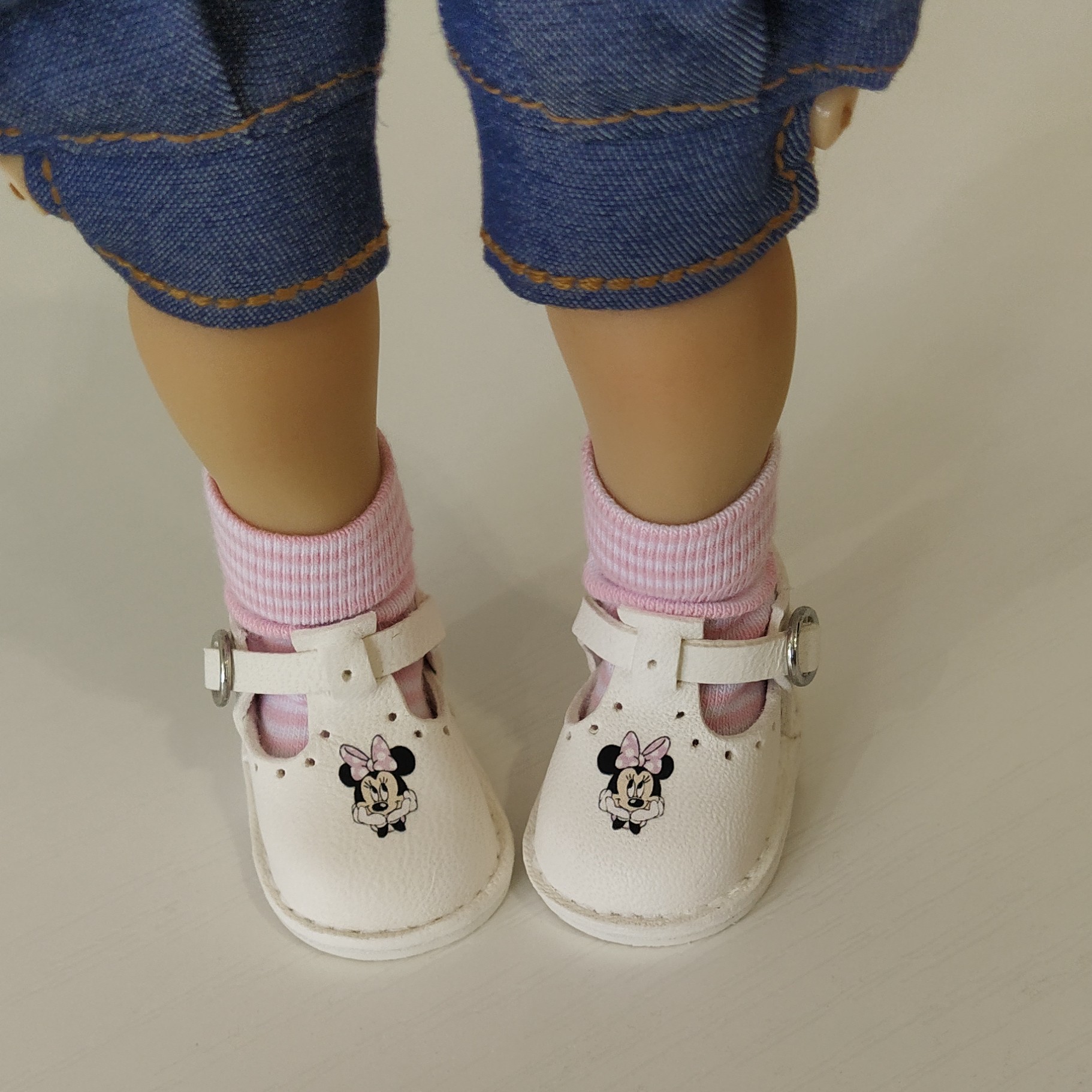 Dumpling Meadow Doll shoes with socks by JuliDollShoes - DailyDoll Shop