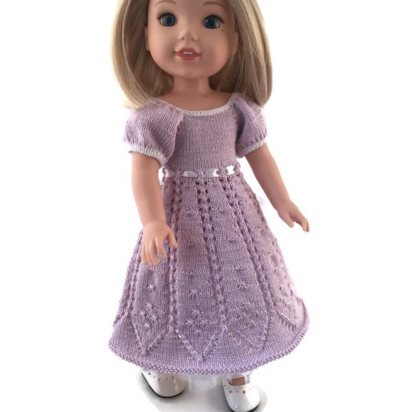 PDF Knitting pattern Bella Dress for 14-15" dolls 1 PDF Knitting Pattern