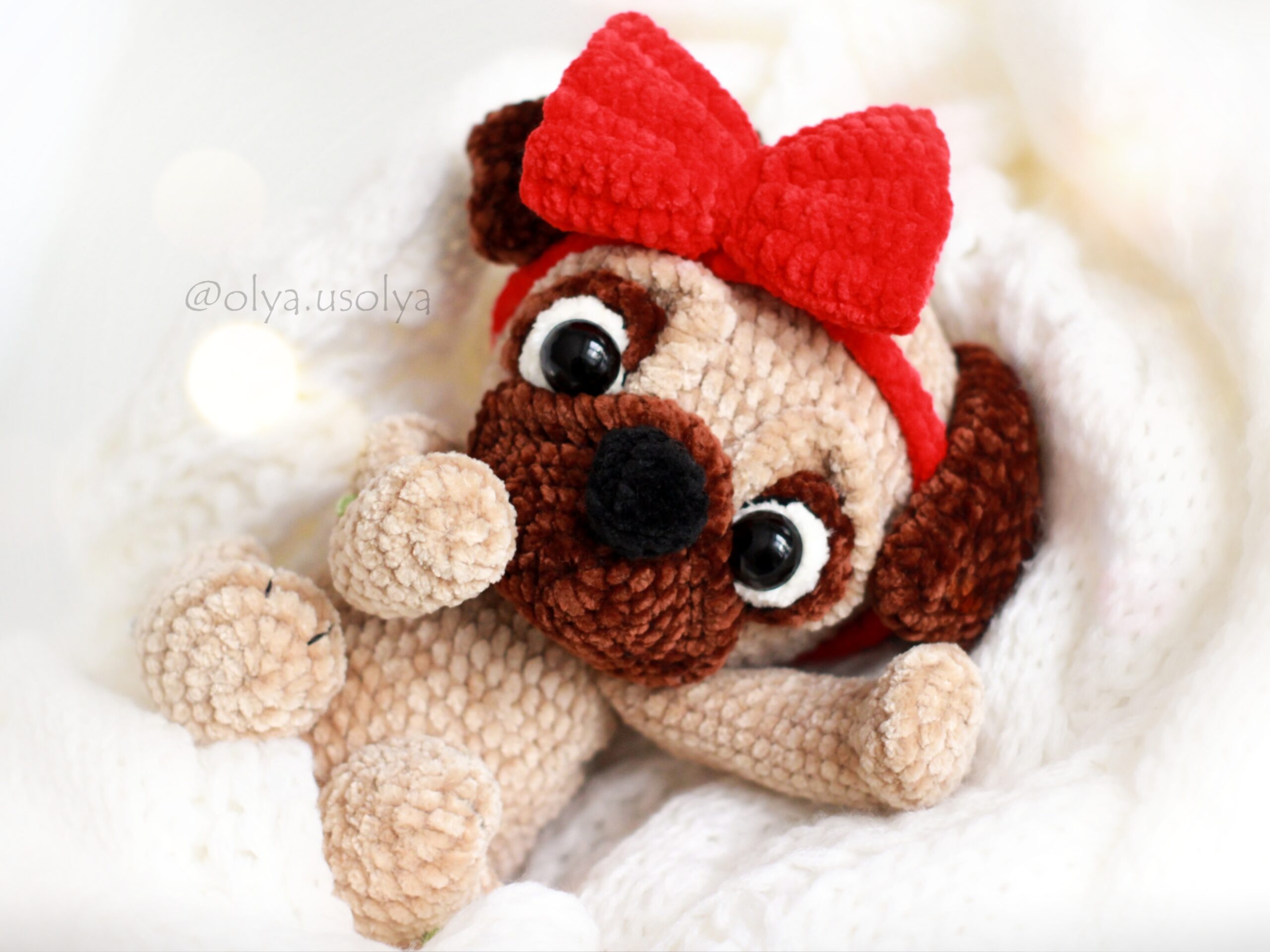 crochet kit - amigurumi pug dog craft kit