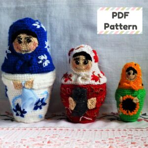 Nesting doll crochet pattern, Matryoshka crochet pattern, Matrioshka crochet pattern