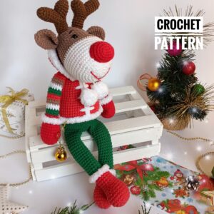 Modèle de crochet pour le cerf de Noël