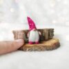 Cute new miniature knitted Scandinavian gnome brings good luck