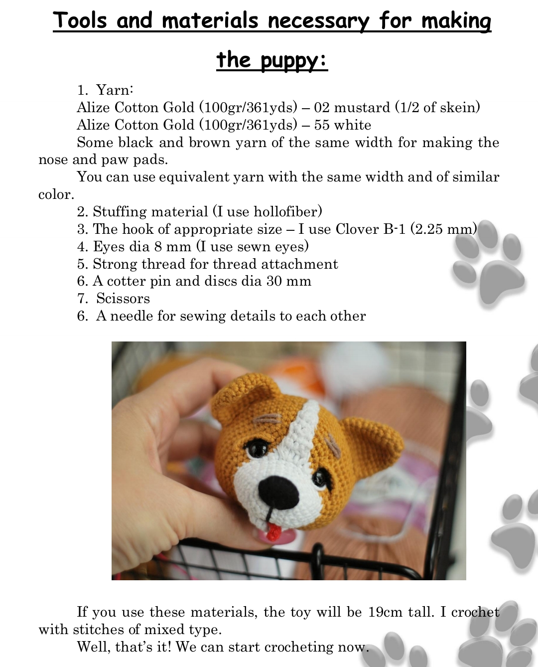 New amigurumi dog pattern/Cute Corgi puppy/ digital tutorial