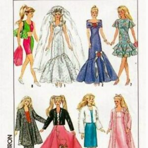McCalls Pattern 4400 Fashion Doll wardrobe for 11 1/2″ dolls such
