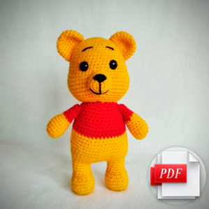 Winnie Pooh 21 cm Crochet pattern PDF Plushie Toys