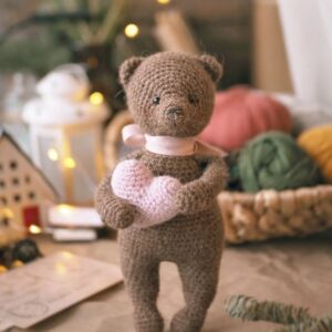 Bear Crochet Pattern with heart Amigurumi Bear tutorial