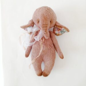 Artist teddy elephant, ooak elephant, handmade elephant, cute elephant