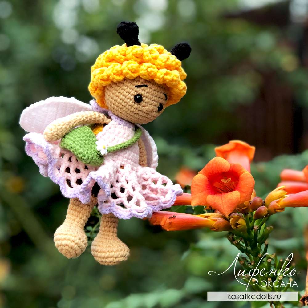 Crochet tiny bee doll with dress and accessories esy pattern 6 crochet bee pattern amigurumi toy doll