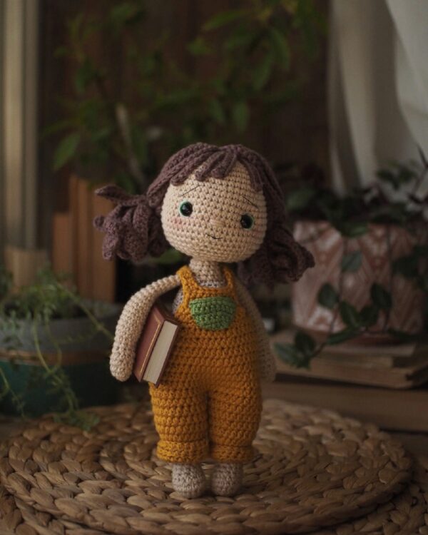 doll crochet pattern pdf human amigurumi doll overalls pattern
