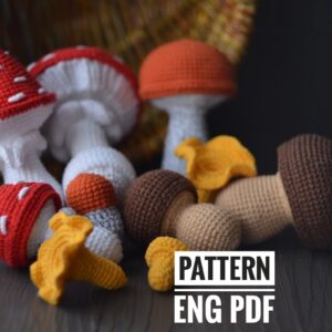 Crochet Pattern Mushroom Set