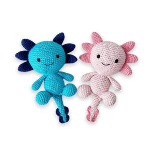 Crochet amigurumi axolotl pattern