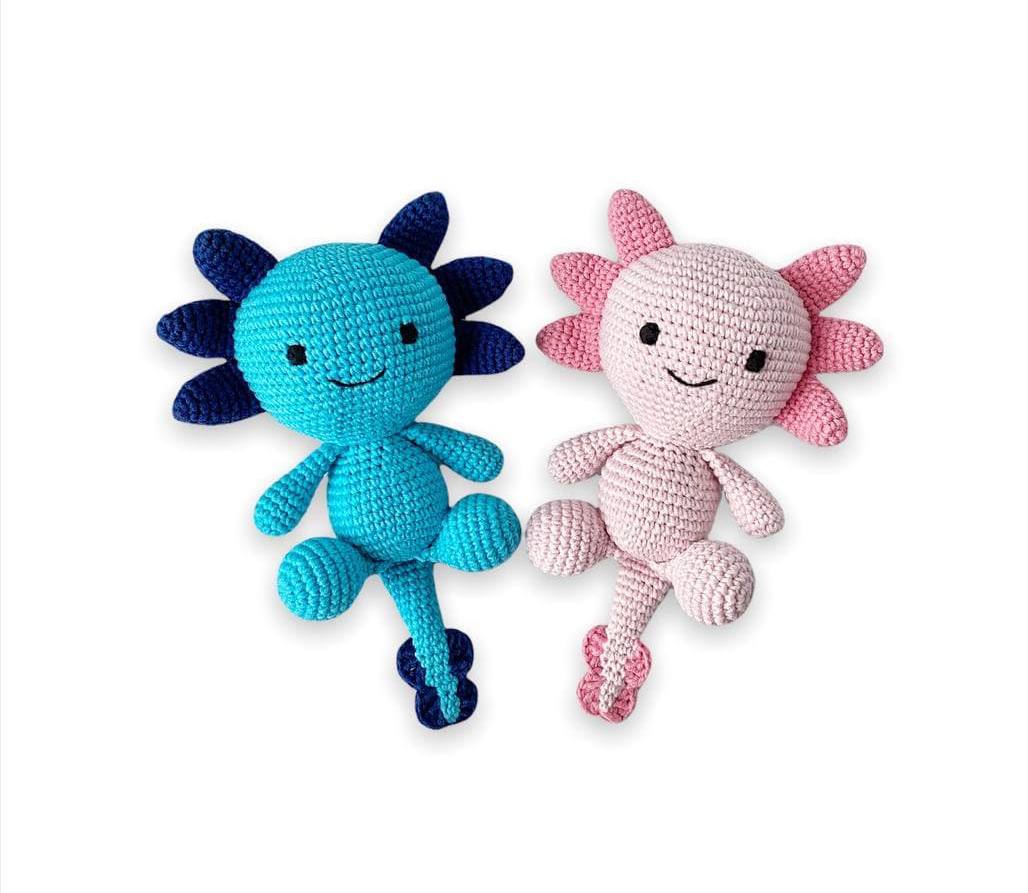 Set of 2 crochet patterns Mini Axolotl + Axolotl - DailyDoll Shop
