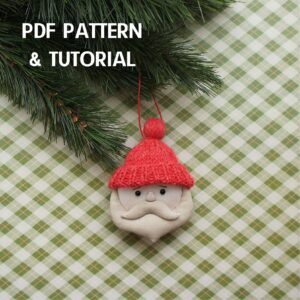 Santa Claus ornament sewing pattern tutorial PDF