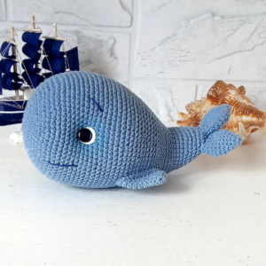 Whale plush. Soft handmade whale. Hugging whale. Whale crochet.