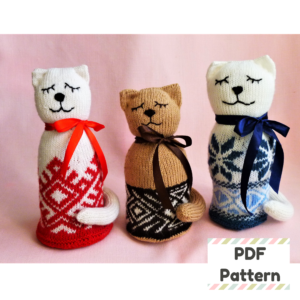 Knit cat pattern, Cat knitting pattern, Knitting patterns for cats