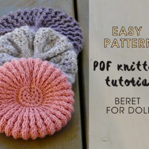 PDF Doll hat knitting tutorial