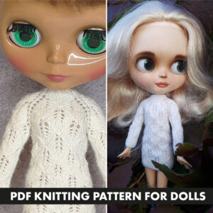 Modèle de robe à tricoter pour la poupée Blythe