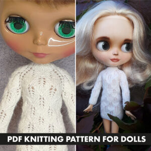 Knitting pattern dress for Blythe doll