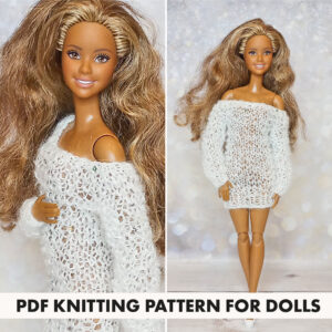 Knitting Pattern Dress for Barbie doll