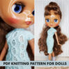 Knitting pattern dress for Blythe doll