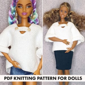 Knitting Pattern - Sweater for Barbie doll