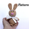 Amigurumi bunny crochet toy pattern, PDF rabbit crochet toy