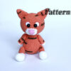 Crochet tiger pattern toy, tiger amigurumi toy