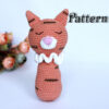 Easy crochet pattern rattle tiger, amigurumi tiger toy