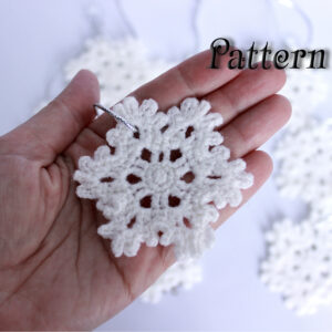 Snowflakes crochet pattern, Christmas snowflake ornament