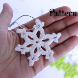 Crochet Snowflakes pattern, Christmas snowflake ornament