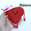 Easy crochet pattern heart amigurumi toy