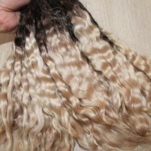 Doll hair ombre dark brown wheaten