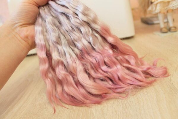 Doll hair ombre pink pearl pink