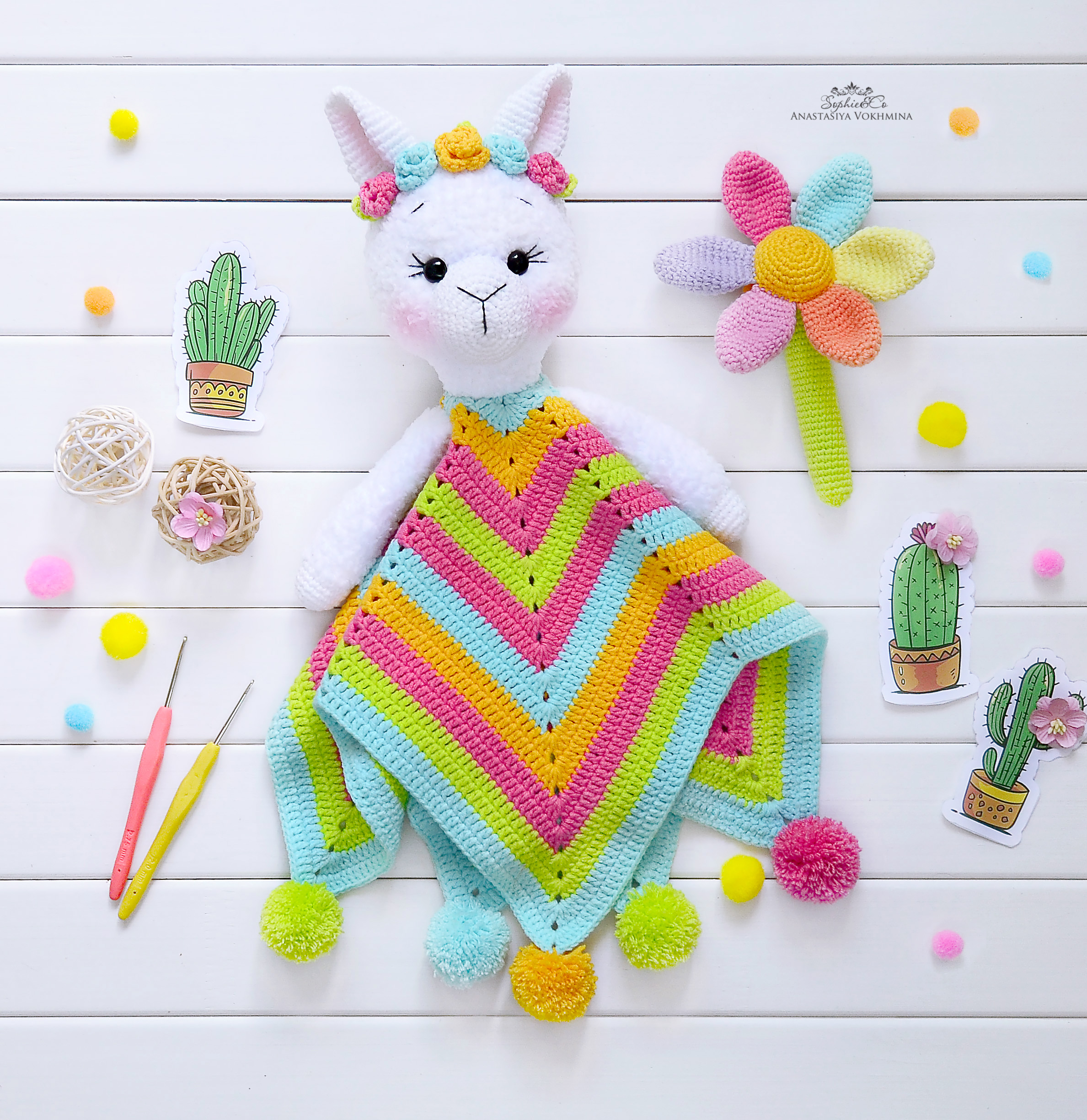 Kit Crochet 'Com'1 idée' Hochet pour bébé Molly - La Fourmi creative