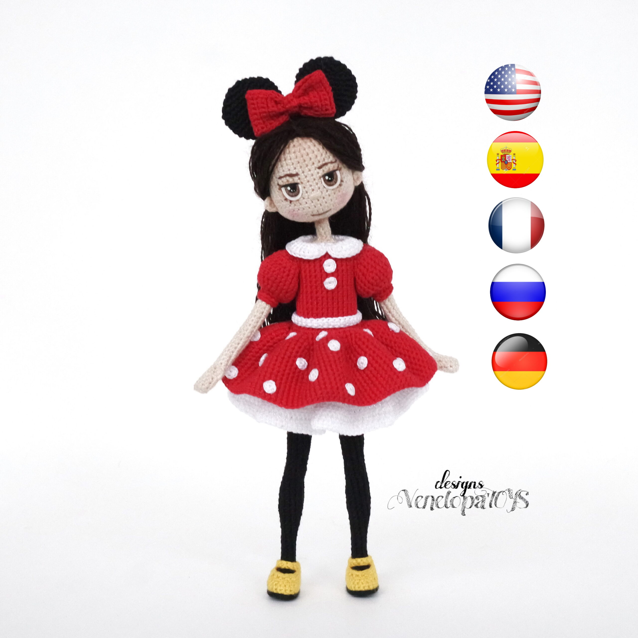 Traje de minnie a crochet hot sale