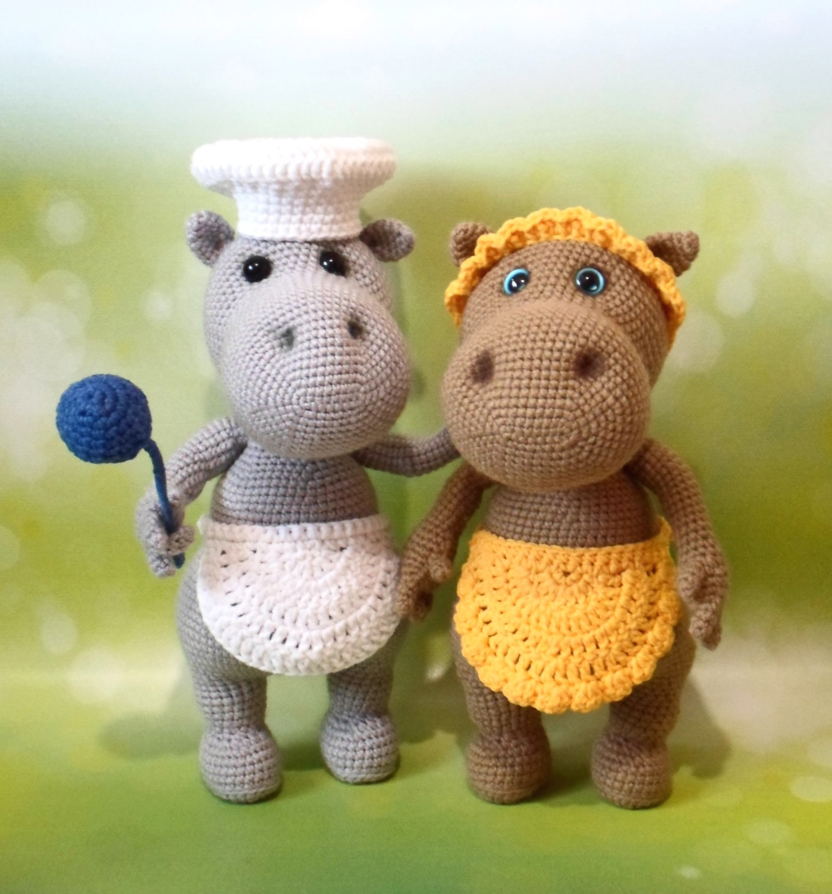 Set of 2 patterns in english pdf Crochet hippo Crochet fox 2 Crochet hippo