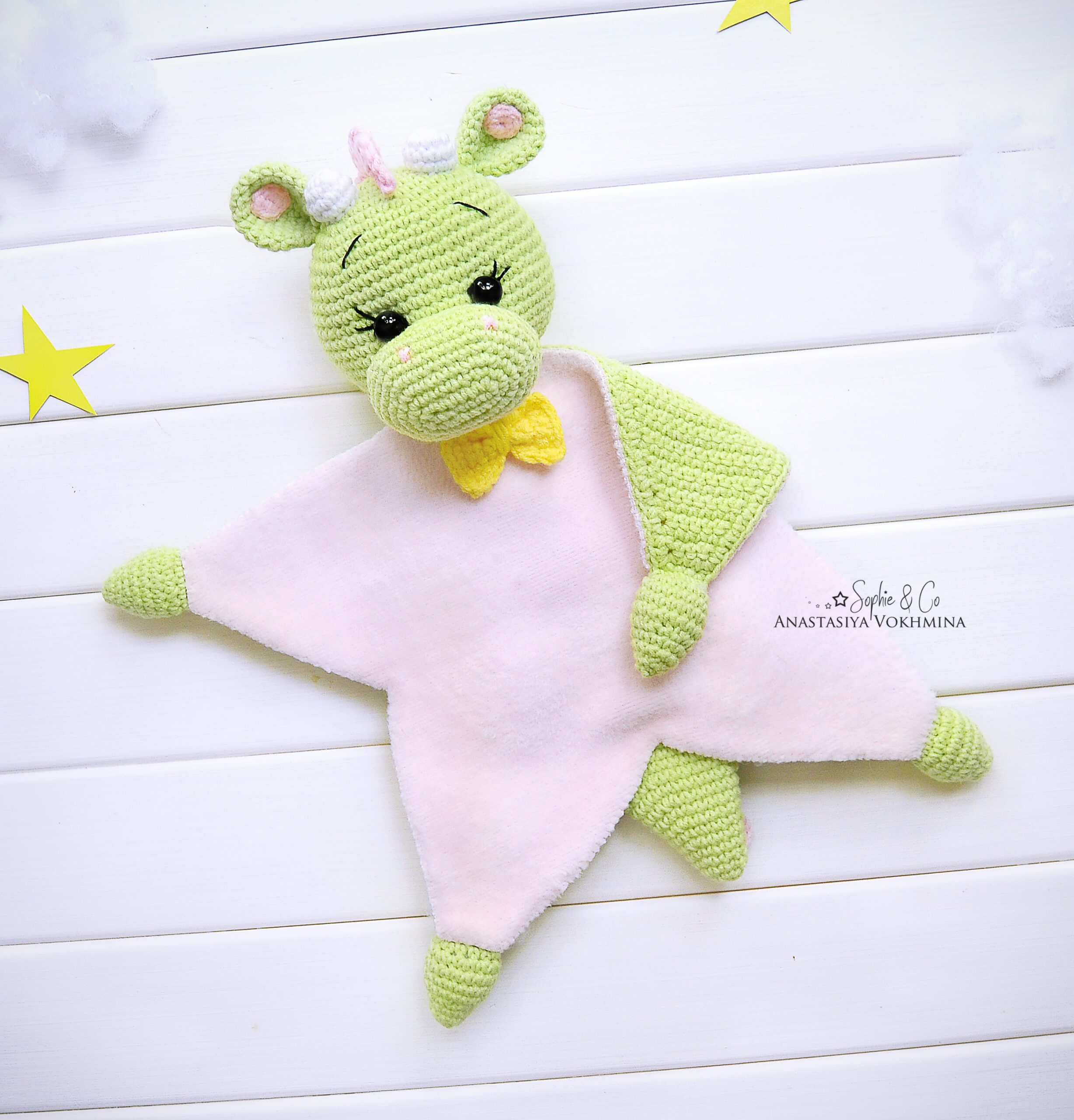 CROCHET PATTERN Baby Lovey Toy-5 | unicorn, dino 1 2 25 scaled