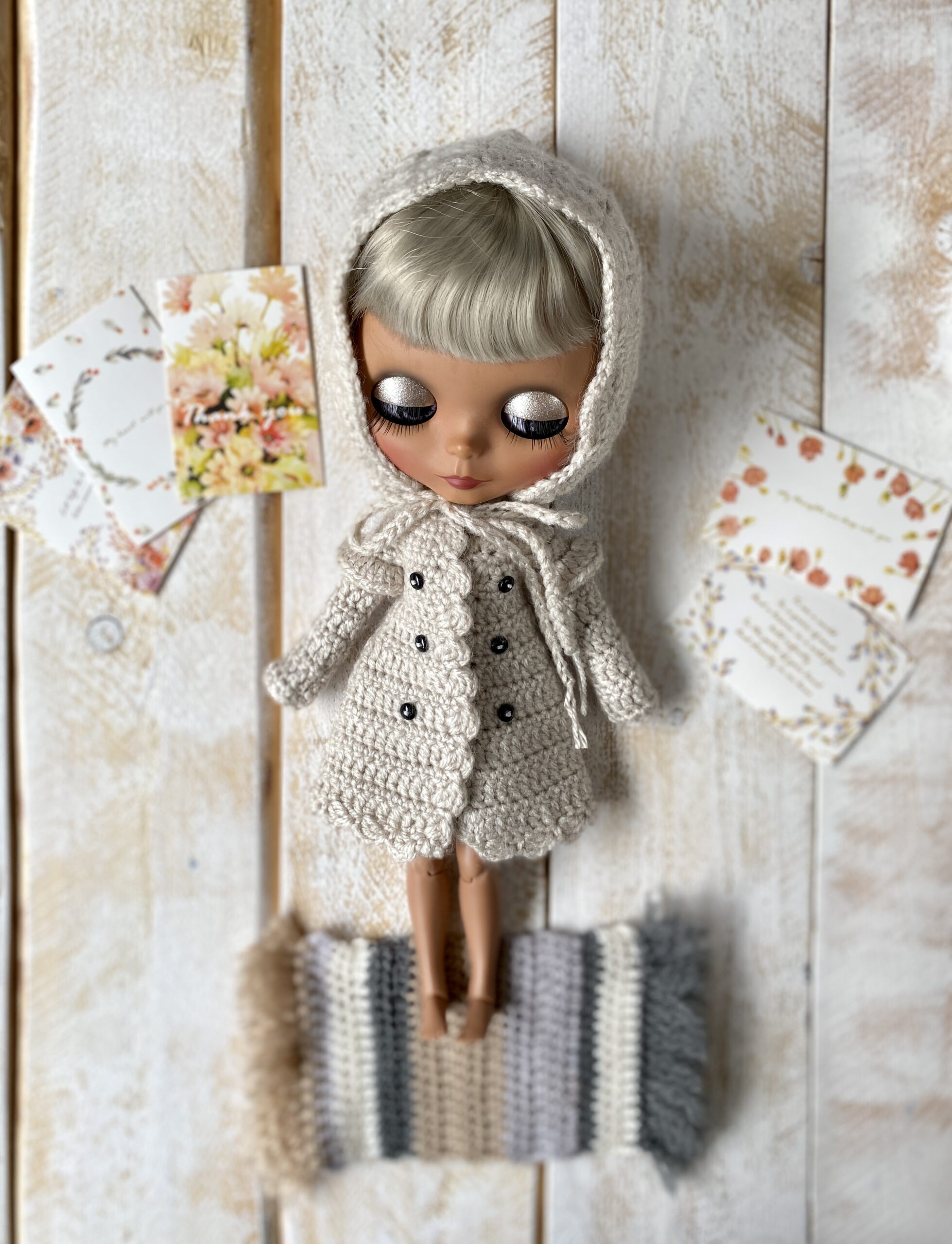 Blythe doll clothes set. Outfit for Blythe. Coat and hat. 3 2022 05 05 12.58.29 scaled