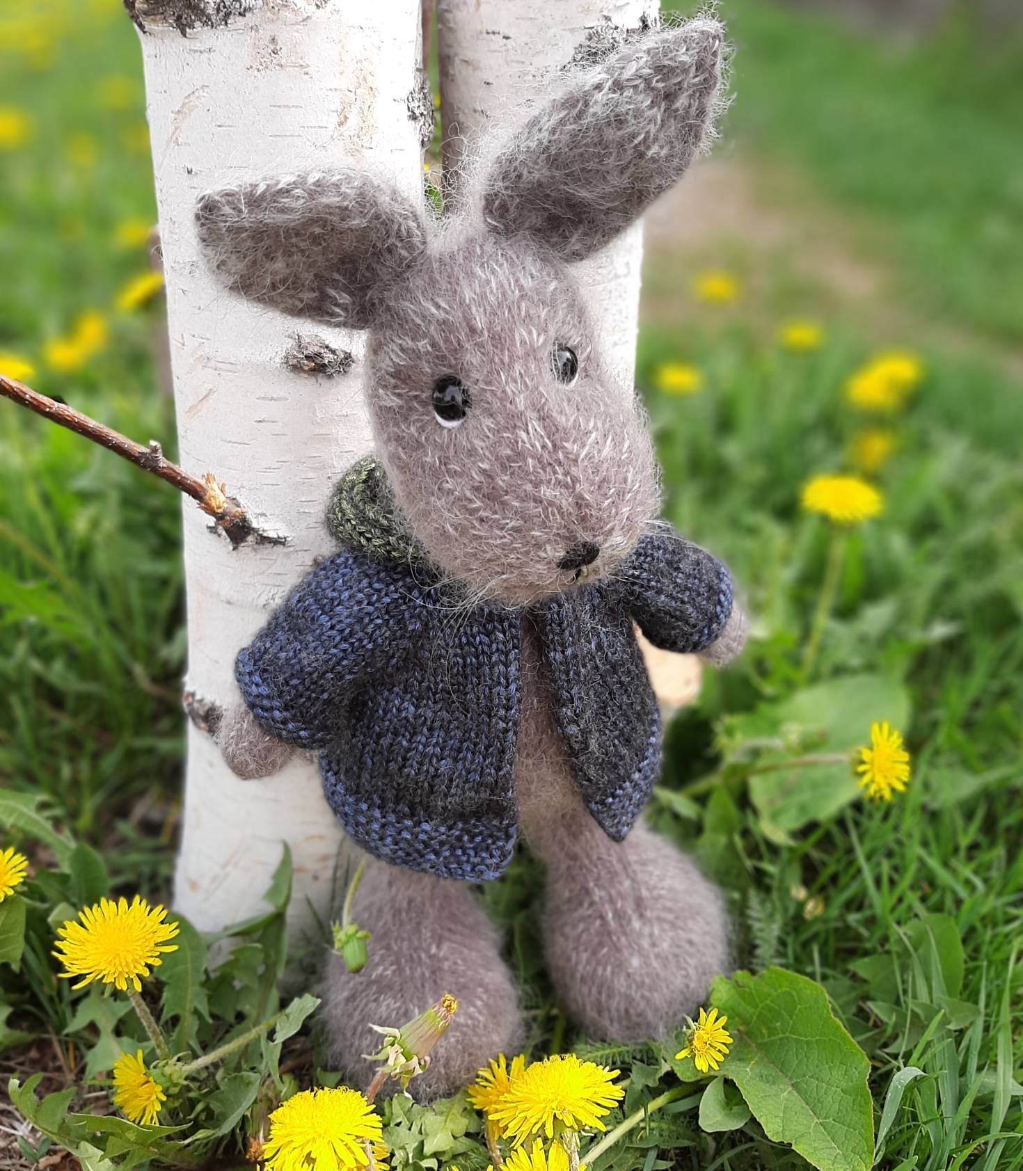 grey bunny soft toy