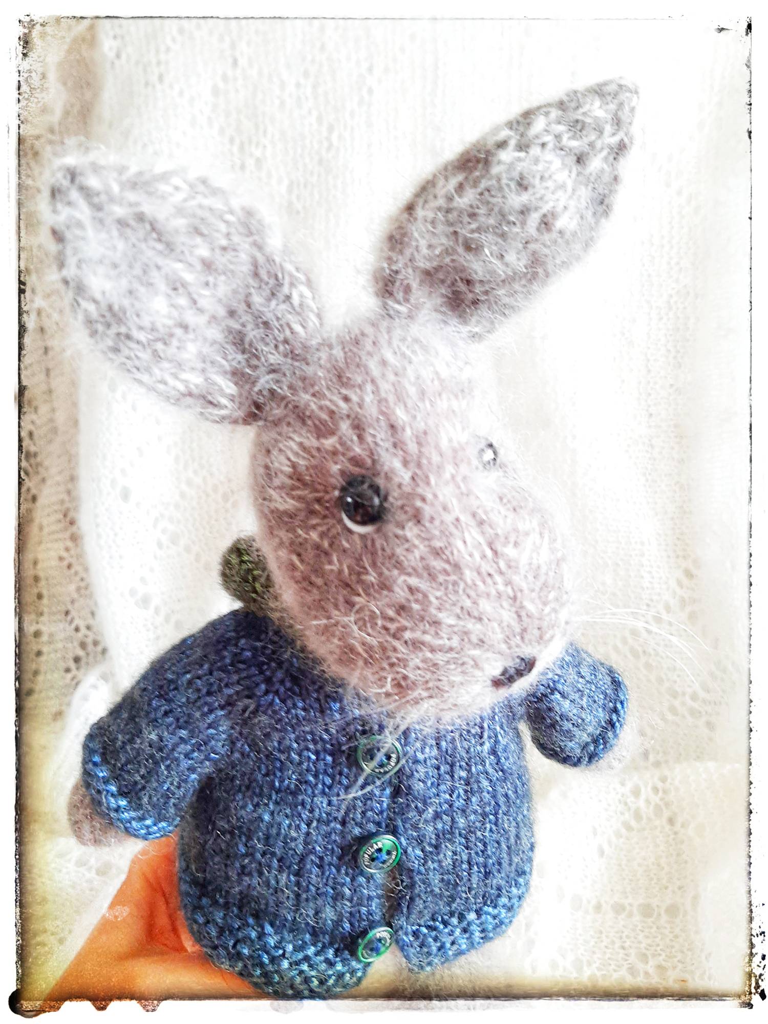 grey bunny soft toy