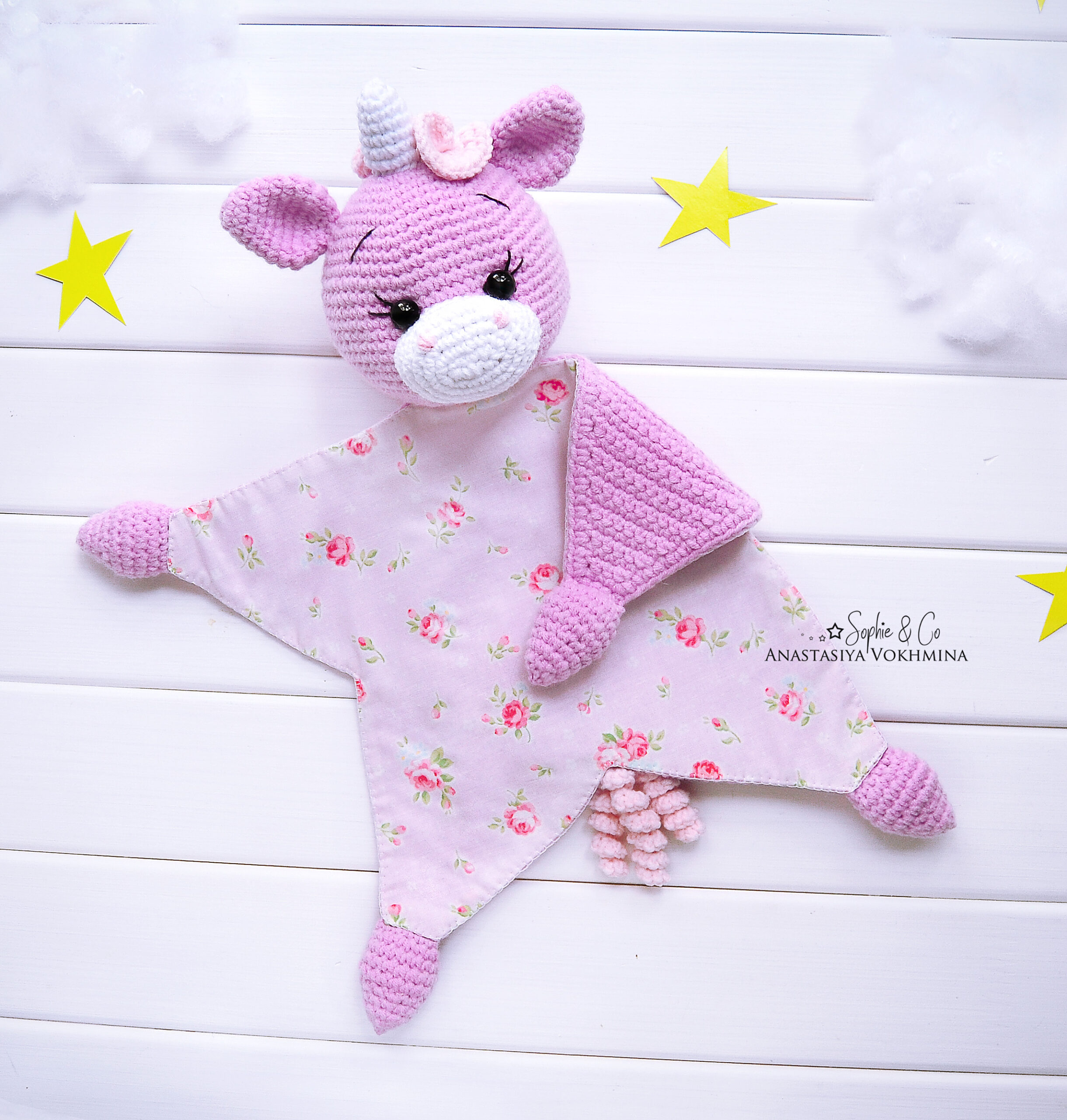 CROCHET PATTERN Baby Lovey Toy-5 | unicorn, dino 3 3 21 scaled
