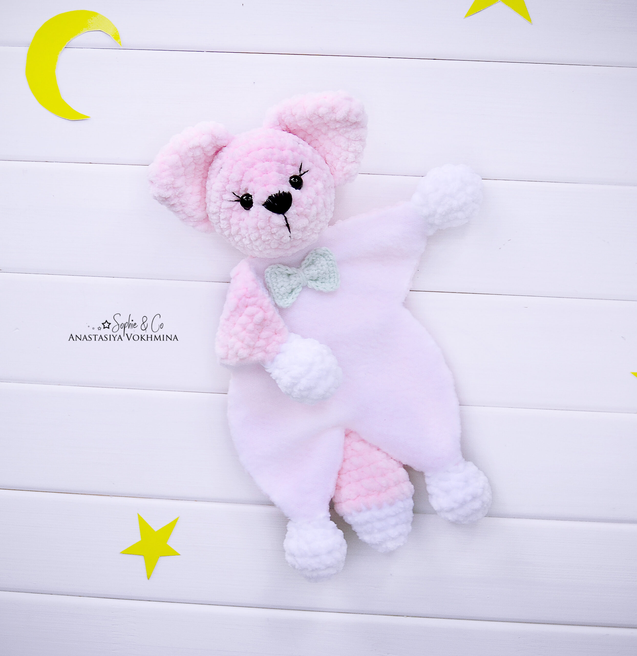ENGLISH CROCHET PATTERN Baby Lovey Toy 4 in 1 | Fox Mouse Dino Goat 3 5 13 scaled