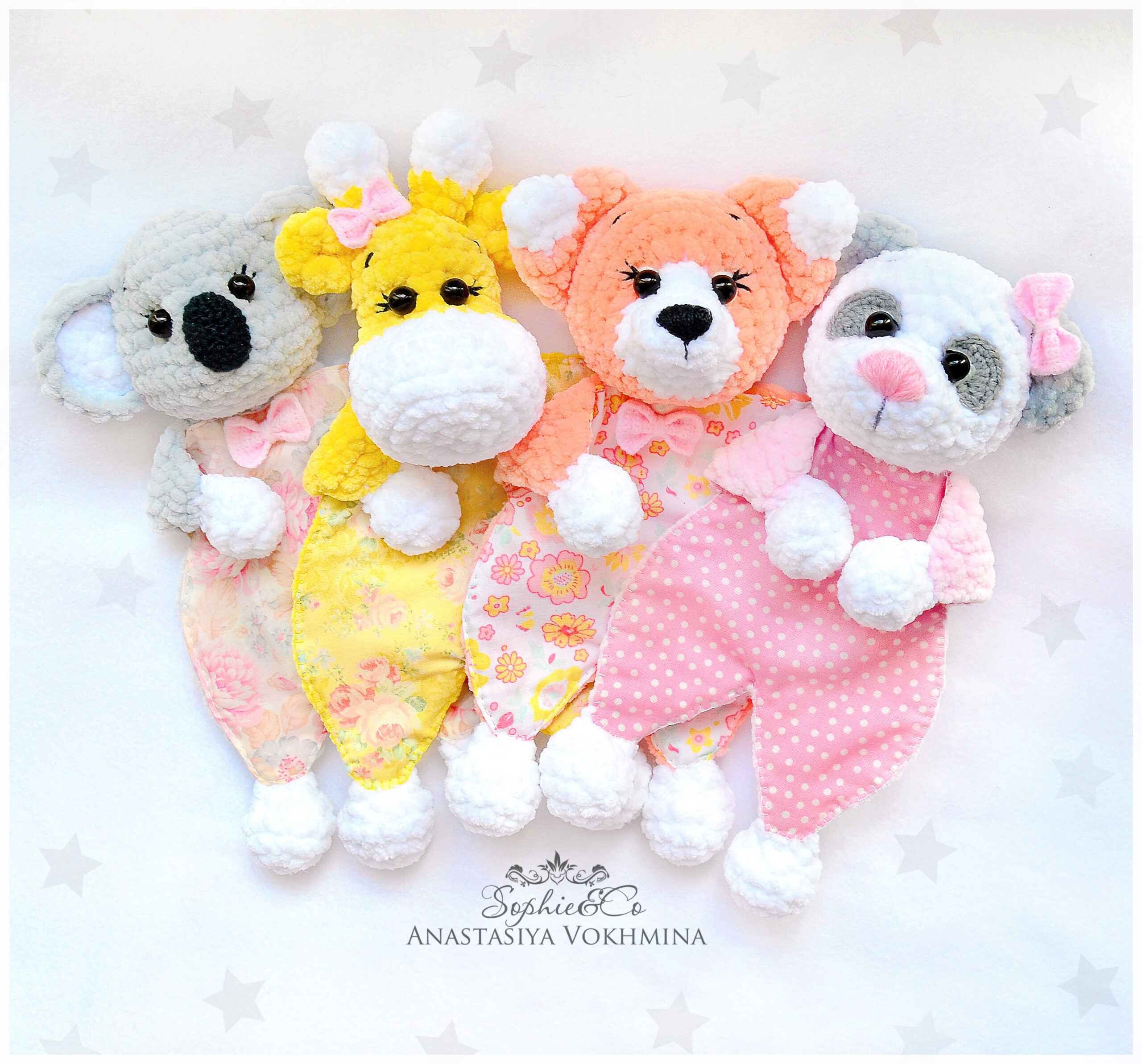 ENGLISH CROCHET PATTERN Baby Lovey - 4 in 1 | Koala, Giraffe, Fox, Panda 5 16 scaled