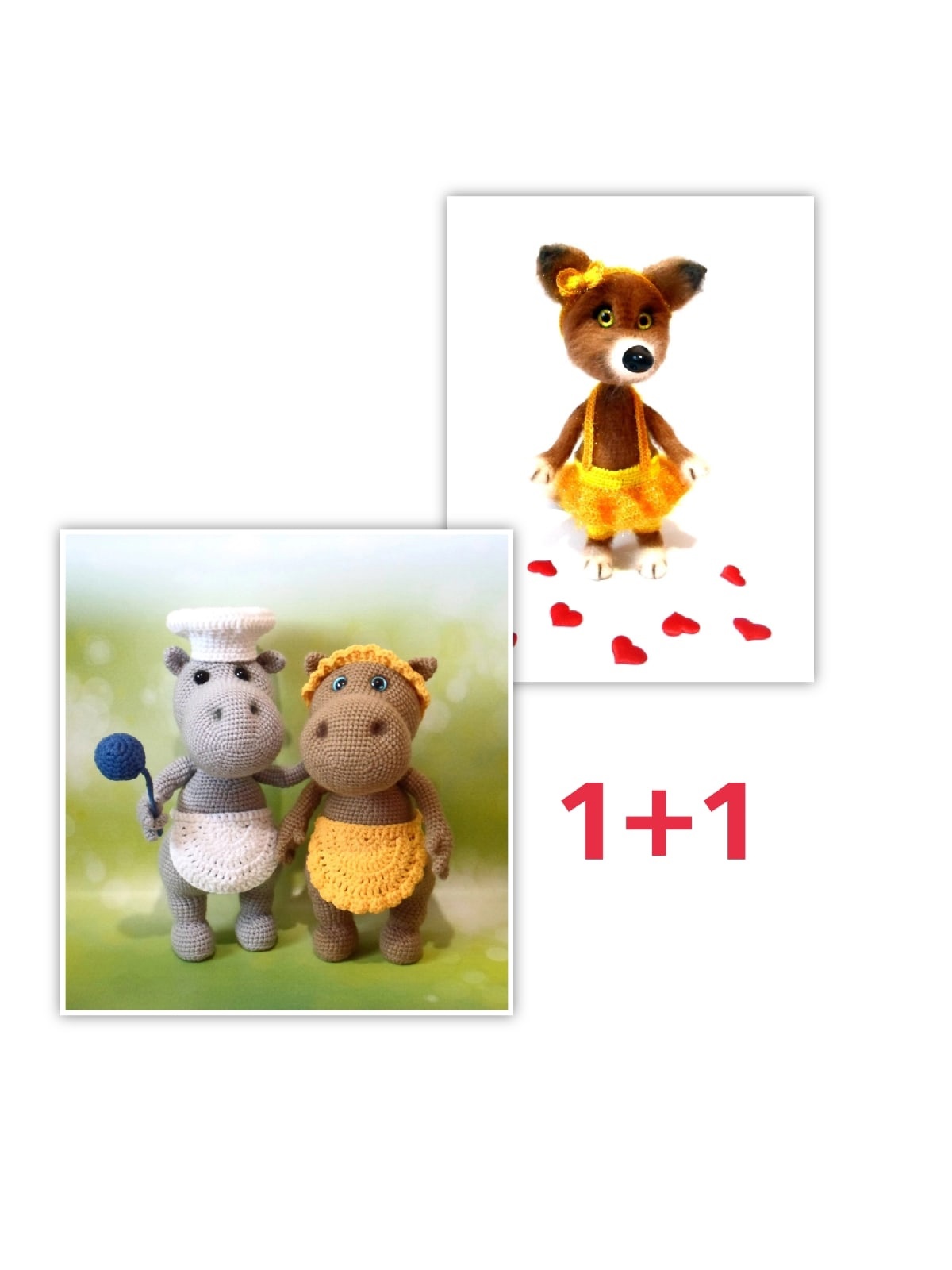 Set of 2 patterns in english pdf Crochet hippo Crochet fox Set of 2 patterns in english pdf Crochet hippo Crochet fox