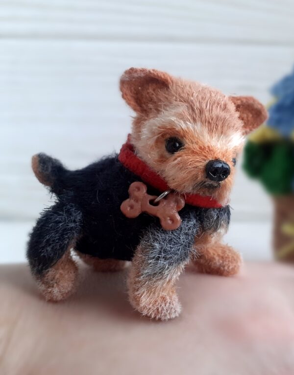 Crochet Yorkshire terrier, Yorkie puppy, Realistic dog toy, Miniature teddy dog